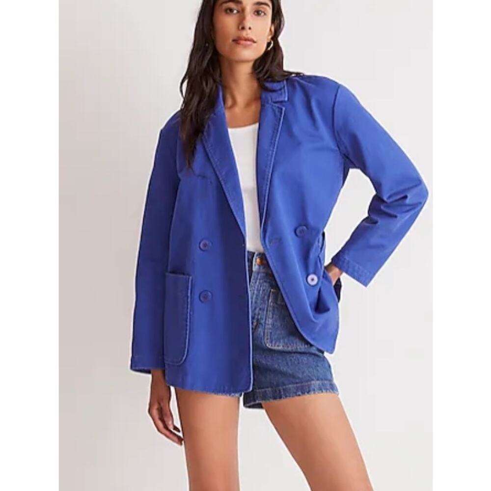Madewell Royal Blue Double-Breasted Blazer